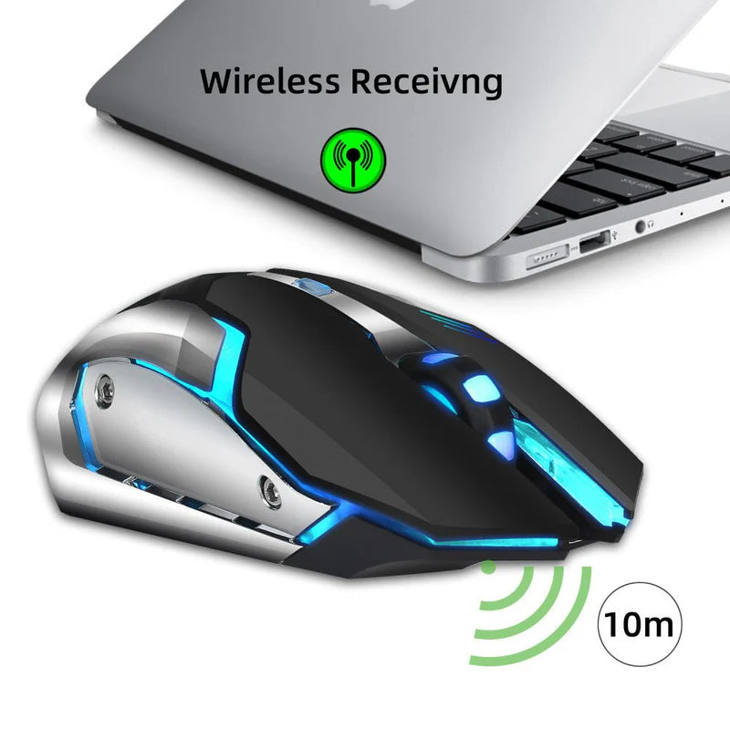 HXSJ Glowing Wireless Gaming Mouse | ماوس ألعاب لاسلكي مضيء من HXSJ