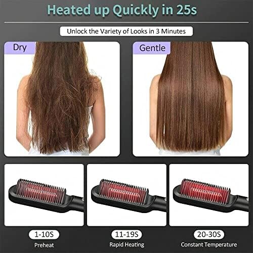 Electric Hair Straightener Comb for Black Hair | مشط كهربائي لفرد وتنعيم الشعر الأسود