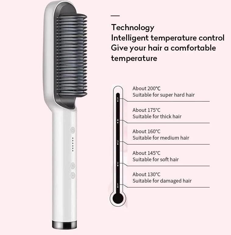 Electric Hair Straightener Comb for Black Hair | مشط كهربائي لفرد وتنعيم الشعر الأسود