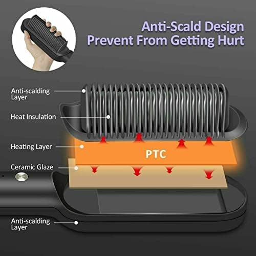 Electric Hair Straightener Comb for Black Hair | مشط كهربائي لفرد وتنعيم الشعر الأسود
