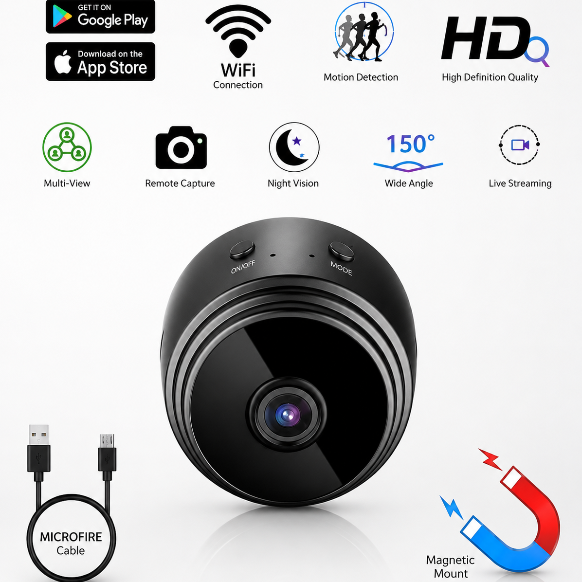 Mini Wireless HD Camera | كاميرا مراقبة لاسلكية صغيرة