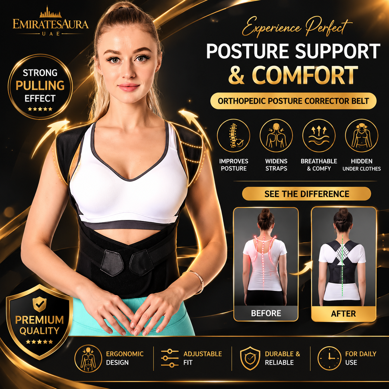 Orthopedic Posture Corrector Belt | حزام طبي لتقويم الظهر