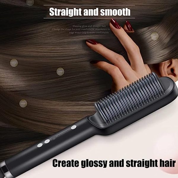 Electric Hair Straightener Comb for Black Hair | مشط كهربائي لفرد وتنعيم الشعر الأسود