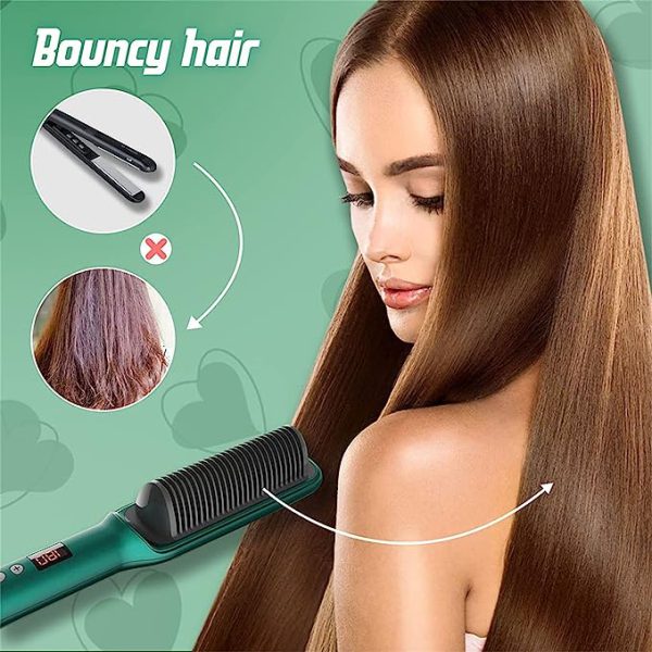 Electric Hair Straightener Comb for Black Hair | مشط كهربائي لفرد وتنعيم الشعر الأسود