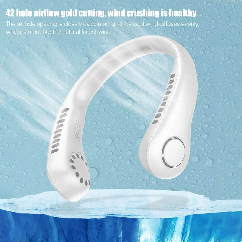 Portable Neck Fan Rechargeable | مروحة رقبة محمولة قابلة للشحن